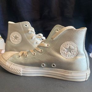 Kids Sliver metallic converse